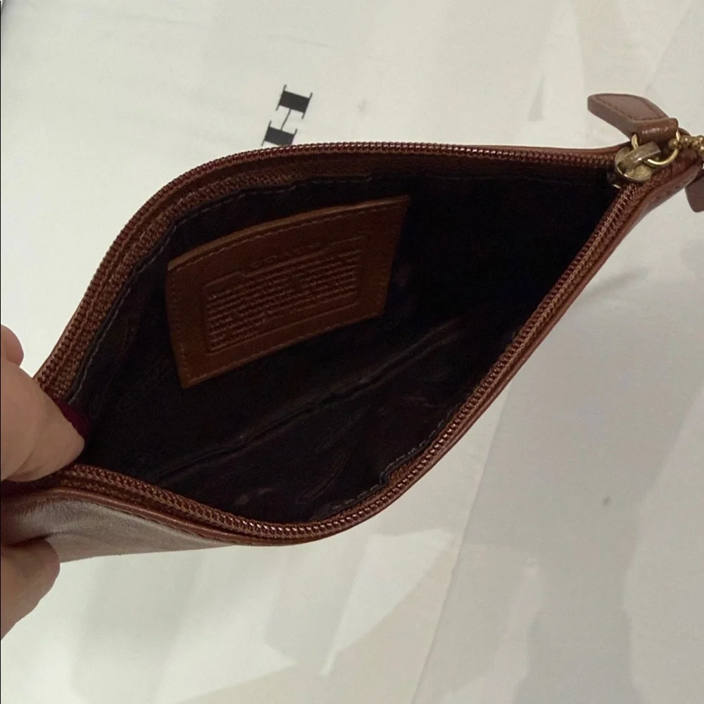 Coach Tan Leather Pouch - Picture 8 of 10
